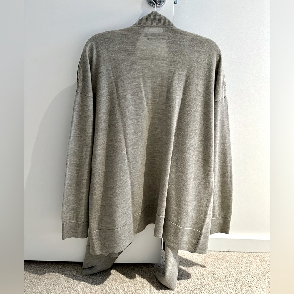 All Saints Draped Open Front Sweater - Gray - image 2